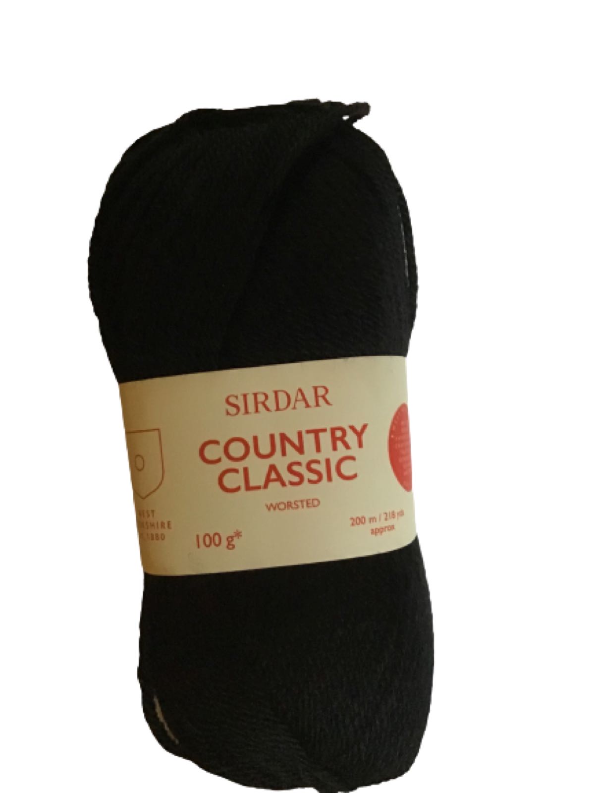 Sirdar Country Classic Worsted 50% Acrylic 50% Merino Wool (100g) - Black  (664) - Knit Knack Shack